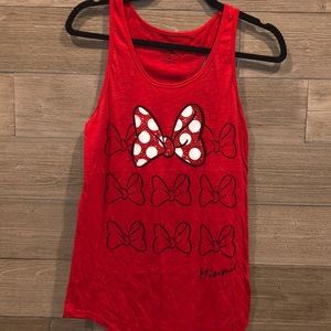 •DISNEY• Women’s Minnie Mouse Red Tank Top